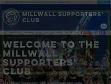 Tablet Screenshot of millwallsupportersclub.co.uk